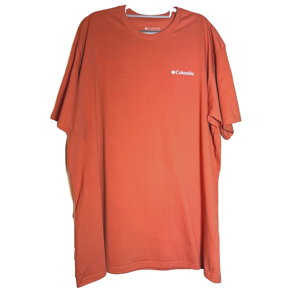 Columbia Men's XXL Retrotee Tshirt - Rust Orange with Retro Logo on Back
